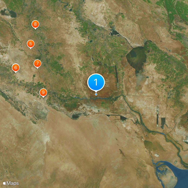 Mesopotamian Marshes Map