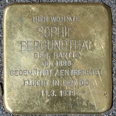 Stolperstein dedicated to Sophie Bergundthal
