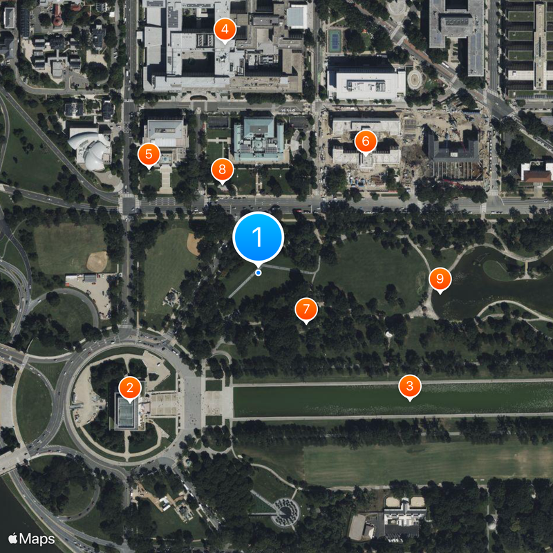 Vietnam Veterans Memorial Karte