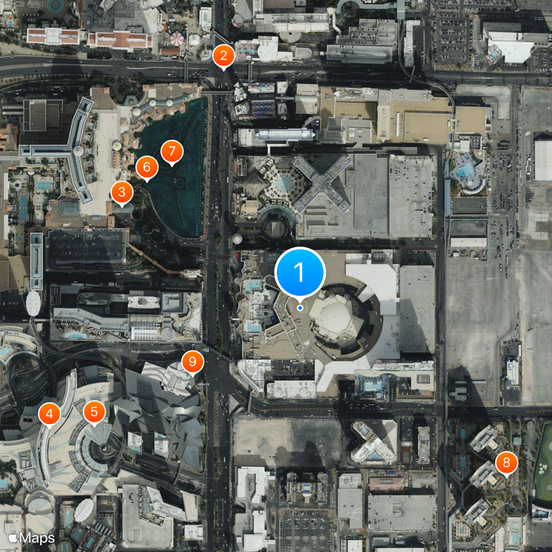 Planet Hollywood Resort and Casino Karte