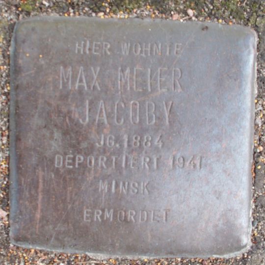 Stolperstein dedicated to Max Meier Jacoby