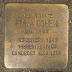 Stolperstein dedicated to Emma Cohen