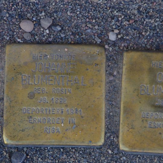 Stolperstein dedicated to Johanne Blumenthal