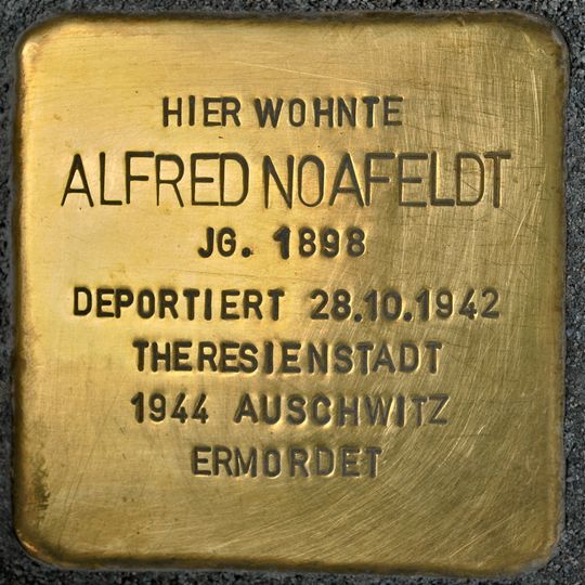 Stolperstein à la mémoire d’Alfred Noafeldt