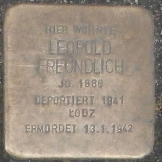 Stolperstein en memoria de Leopold Freundlich
