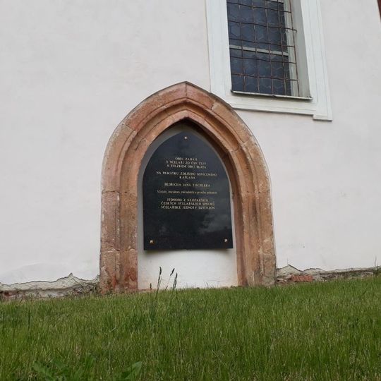 Commemorative plaque of Bedřich Jan Tischler