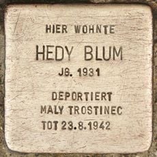 Stolperstein dedicated to Hedy Blum