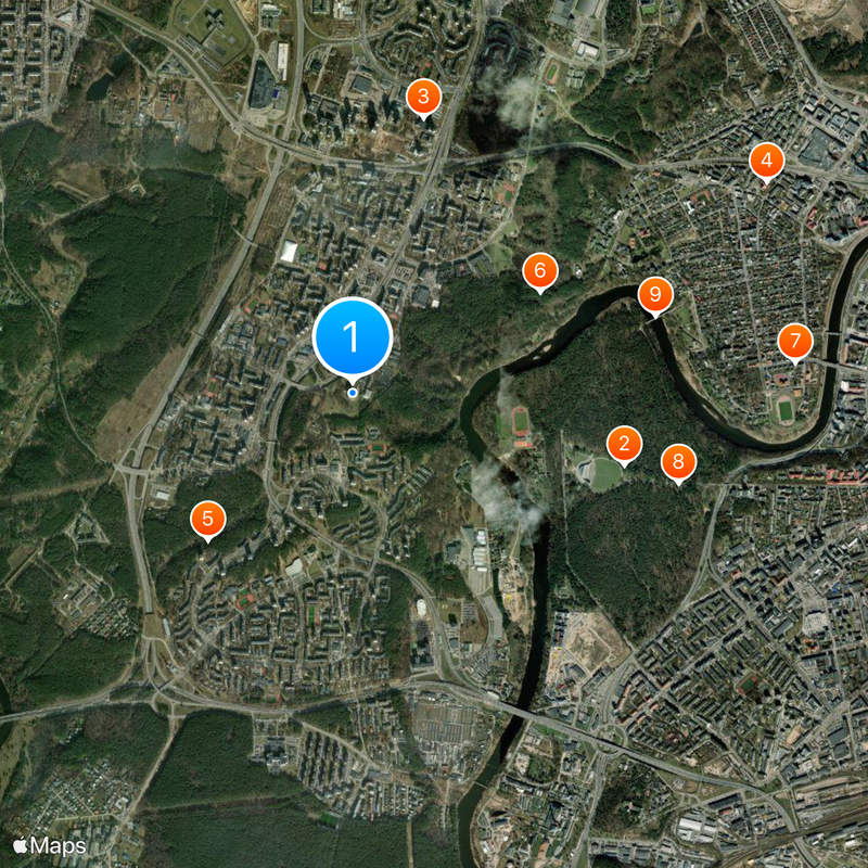 Fernsehturm Vilnius Karte