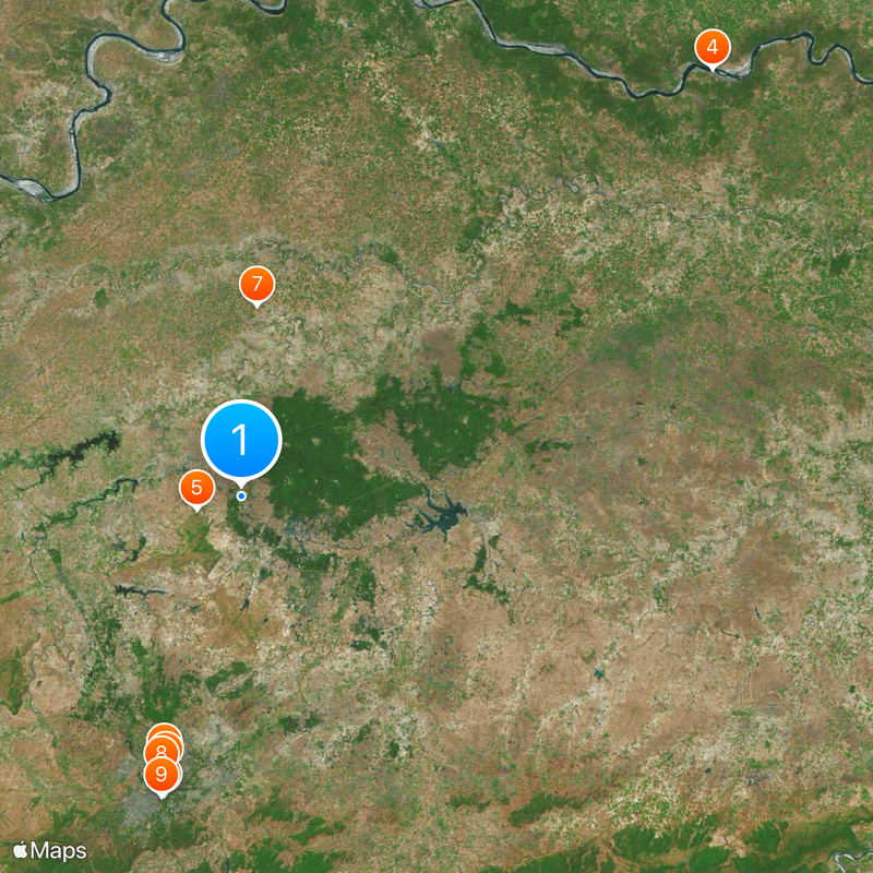 Chausath Yogini Temple, Mitaoli Mapa