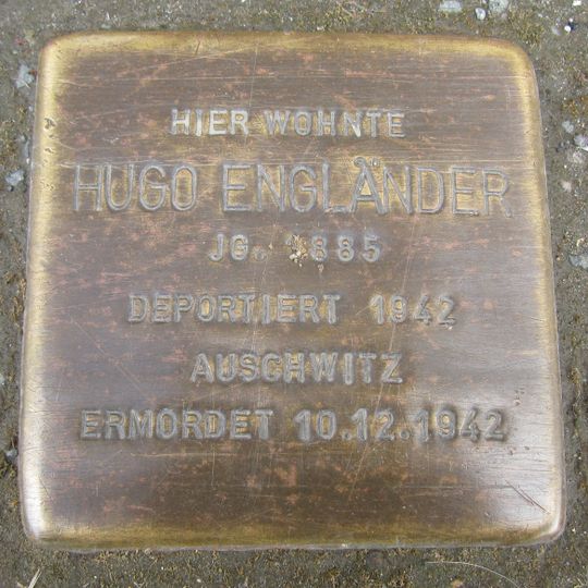 Stolperstein em memória de Hugo Engländer