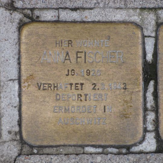 Stolperstein à la mémoire d’Anna Fischer