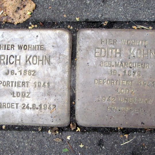 Stolperstein em memória de Edith Kohn