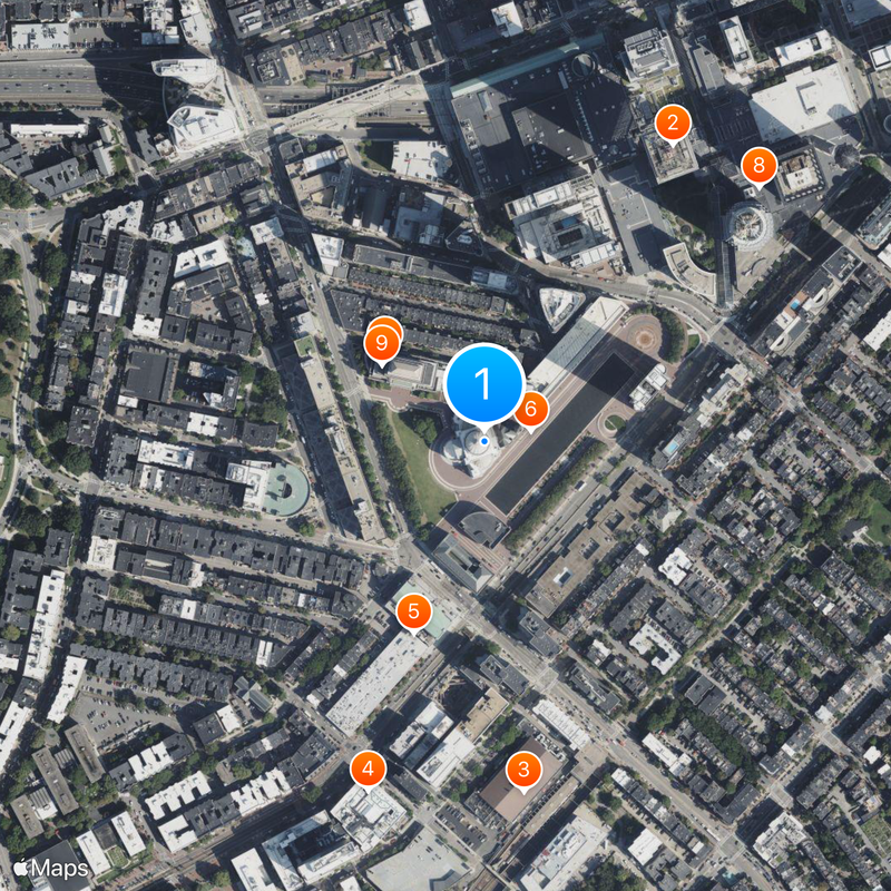 The First Church of Christ, Scientist Map