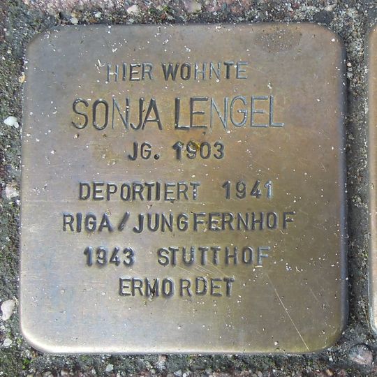 Stolperstein en memoria de Sonja Lengel