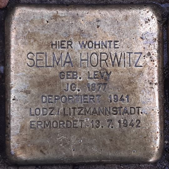 Stolperstein en memoria de Selma Horwitz