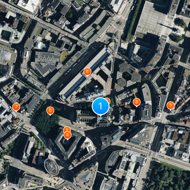 Cathedral of St. Michael and St. Gudula Map