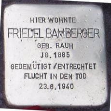 Stolperstein dedicated to Friedel Bamberger