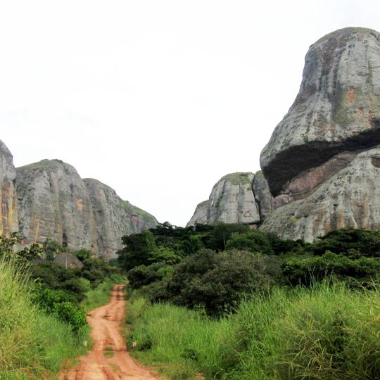 Schwarze Felsen von Pungo Andongo