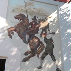 Volksschule Itter mit Wandmalerei