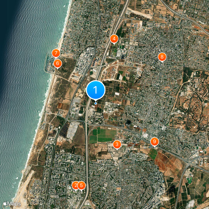 Israeli coastal plain Map