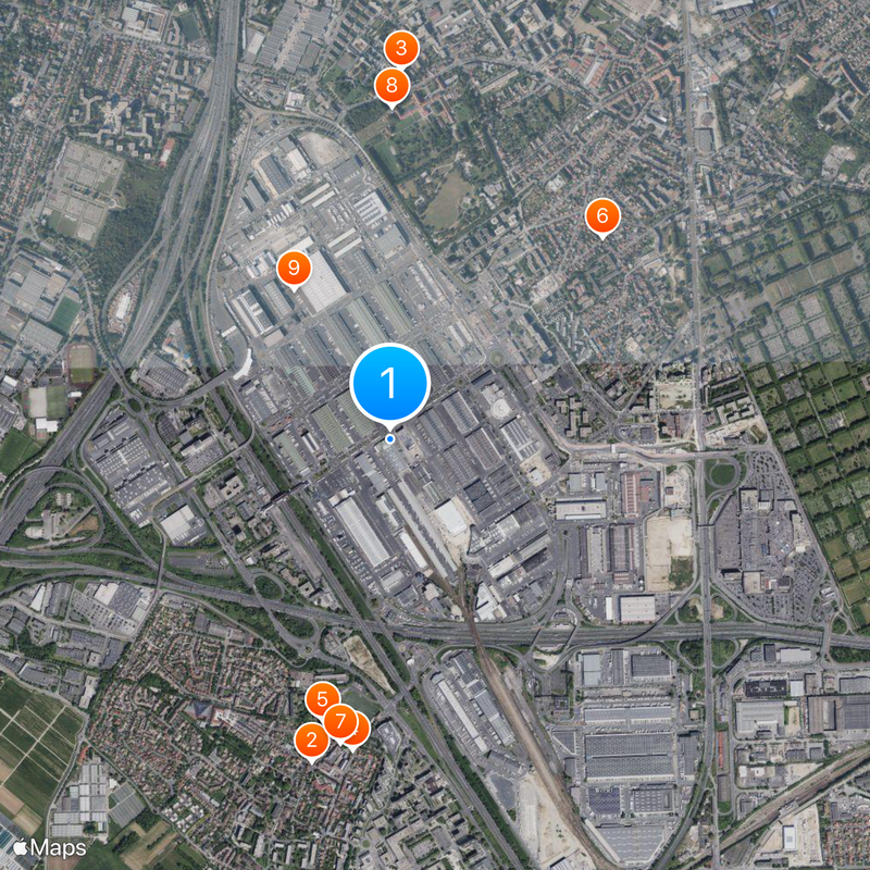 Marché d'Intérêt National de Rungis Map