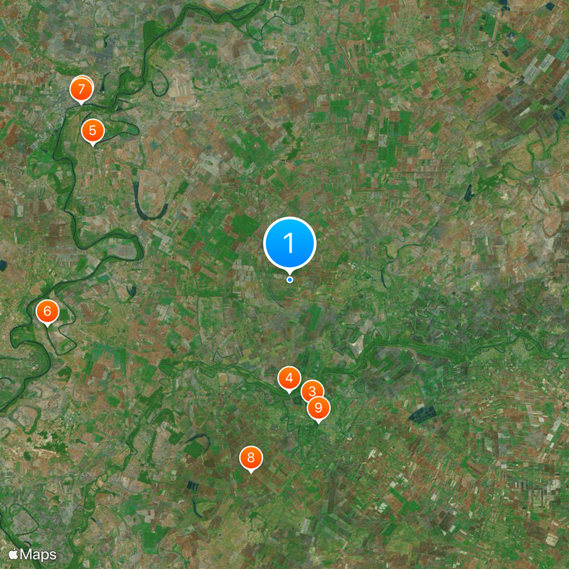 Gran llanura húngara Mapa