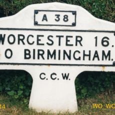 Milestone, Lydiate Ash, by "Hazlewood" No. 658, on "Old Birmingham Road"; now by-passed