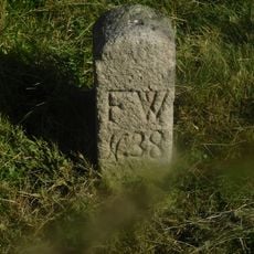 Hraniční kámen u polesí v Chodově