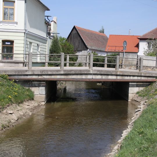 Bridge of Tyršova street over the Stařečský potok in Stařeč