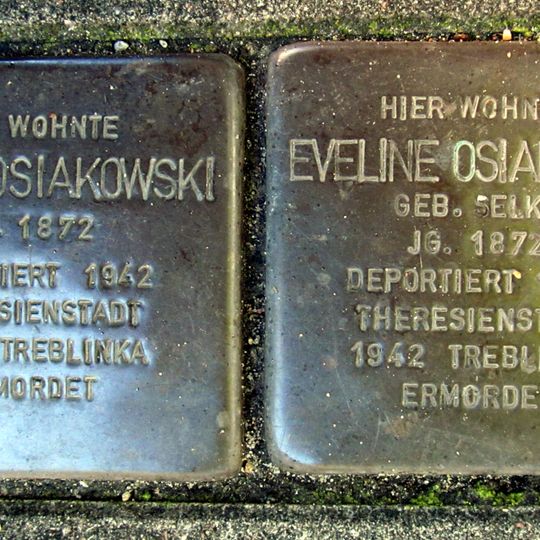 Stolperstein en memoria de Julius Osiakowski