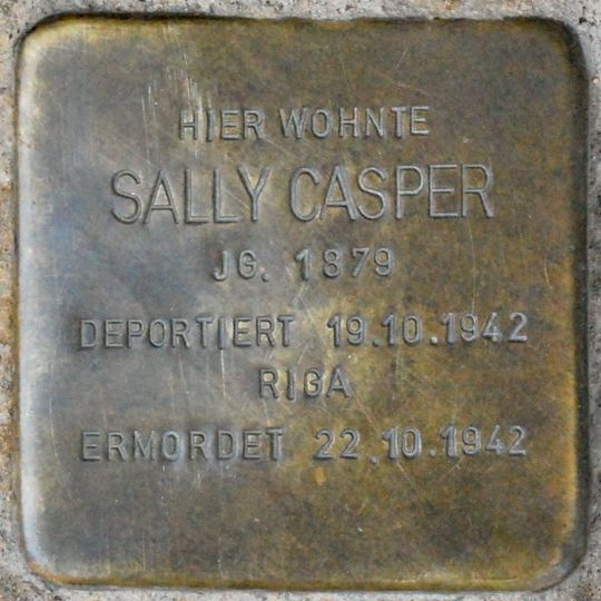 Stolperstein en memoria de Sally Casper