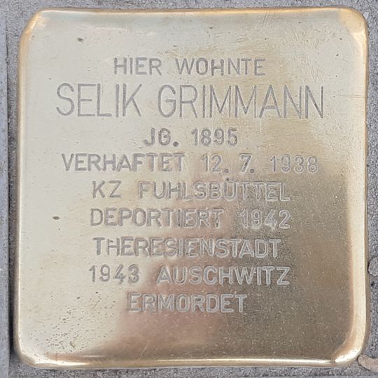 Stolperstein em memória de Selik Grimmann