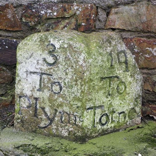 Milestone, Elburton Road, by Garston Close