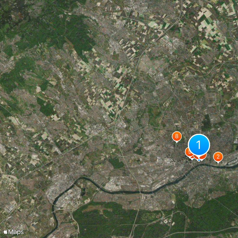 Frankfurt nad Menem Mapa