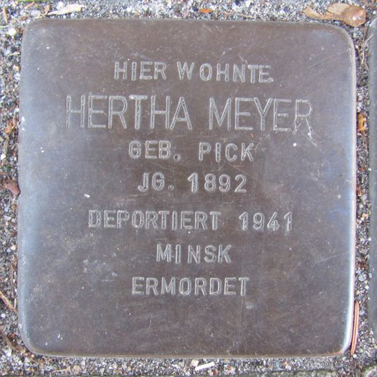 Stolperstein à la mémoire de Hertha Meyer