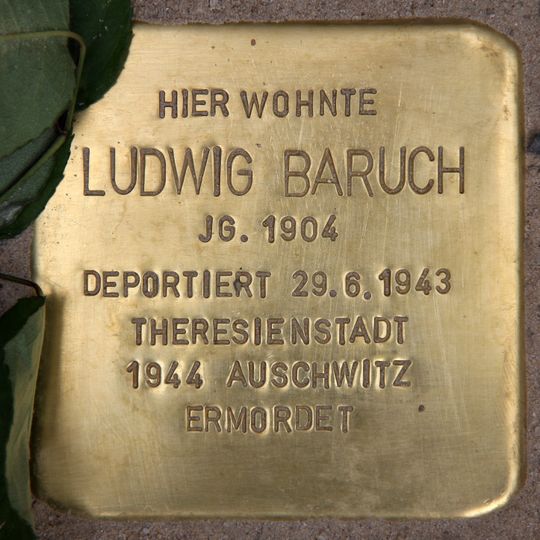Stolperstein en memoria de Ludwig Baruch