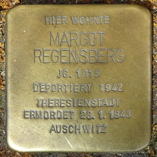 Stolperstein dedicated to Margot Regensberg