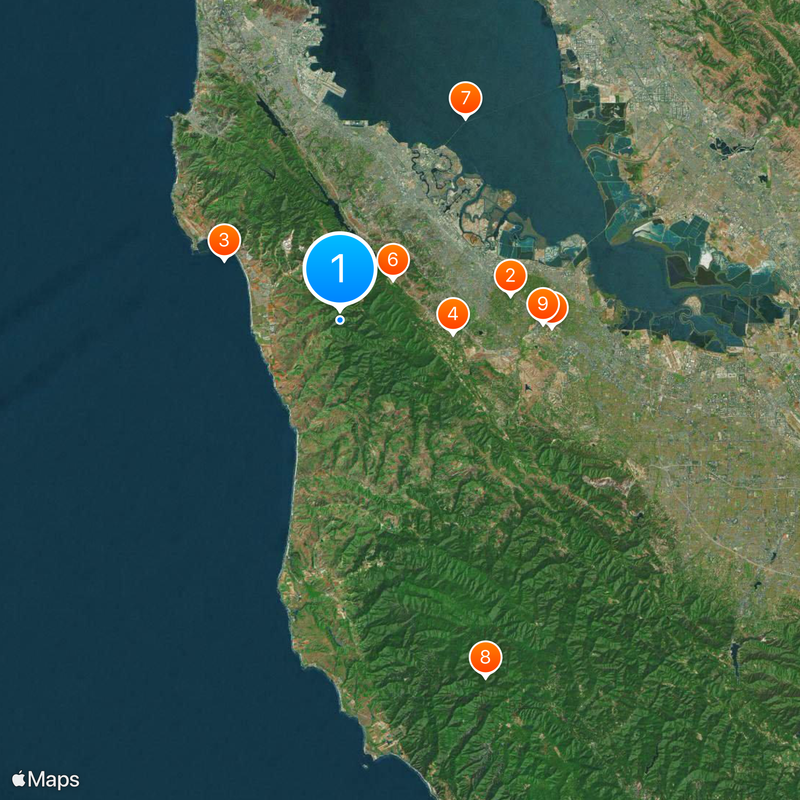 Hrabstwo San Mateo Mapa