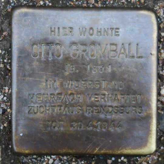 Stolperstein en memoria de Otto Gromball