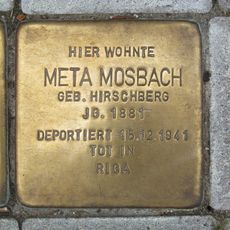 Stolperstein à la mémoire de Meta Mosbach