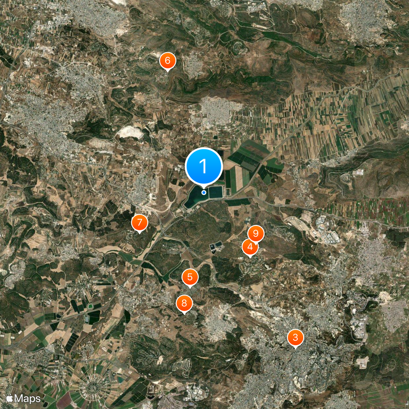 National Water Carrier of Israel Mappa