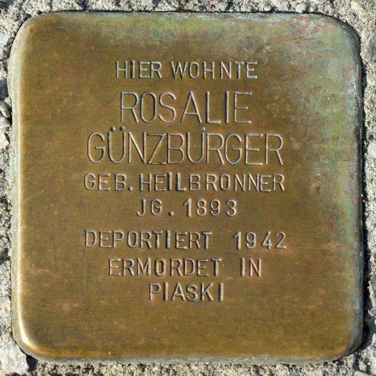 Stolperstein en memoria de Rosalie Günzburger