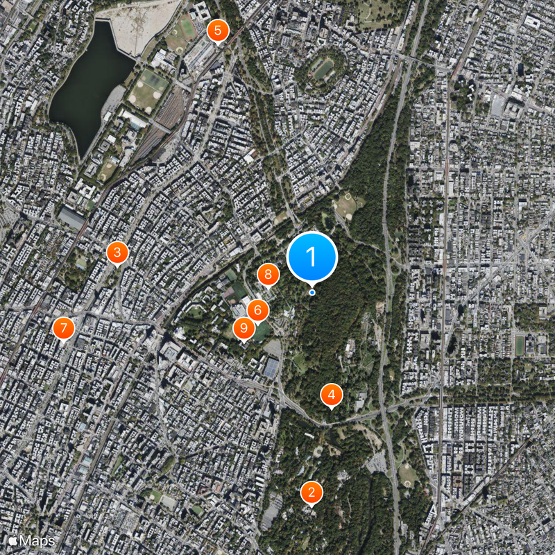 New York Botanical Garden Kaart