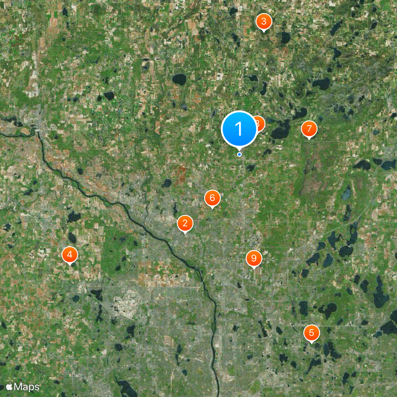 Contea di Anoka Mappa