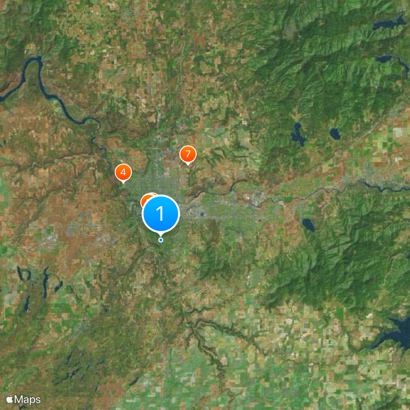 Comté de Spokane Carte