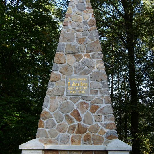 Monument to Jan Hus in Veselí nad Lužnicí