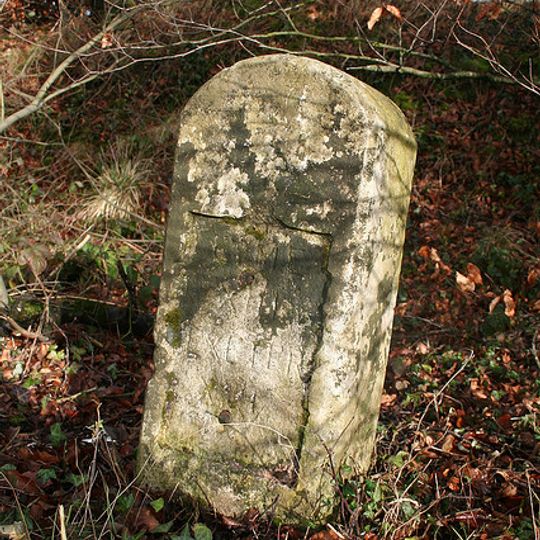 Milestone, nearly opp. Drive to Roncombe Farm, N of Roncombe Gate