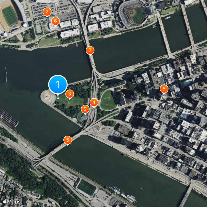 Point State Park Mappa