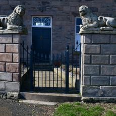 Gate Piers And Front Garden Walls To The Lions House