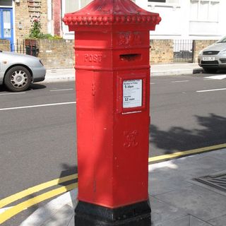 Post Office Pillar Box On North Corner Of Walford Road
